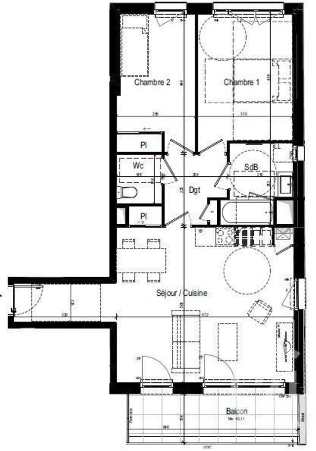 Appartement T3 à vendre - 3 pièces - 68.29 m2 - RENNES - 35 - BRETAGNE - Century 21 Reine Immobilier