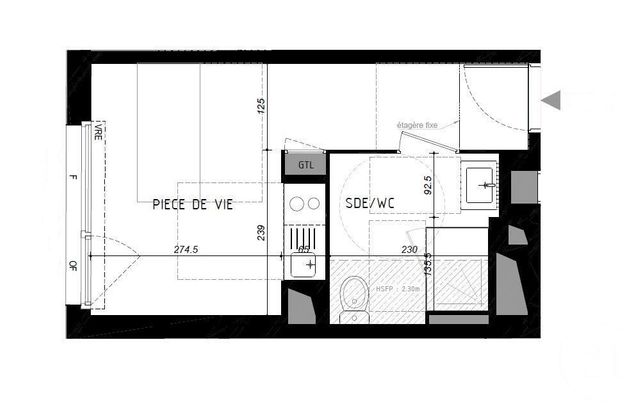 Appartement T1 à vendre - 1 pièce - 23.8 m2 - RENNES - 35 - BRETAGNE - Century 21 Reine Immobilier
