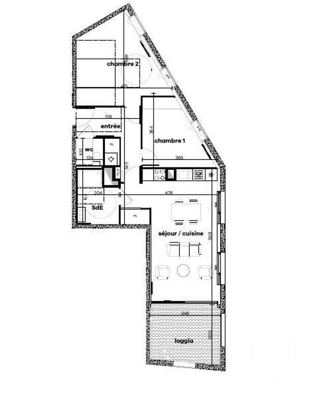 Appartement T3 à vendre - 3 pièces - 62.95 m2 - RENNES - 35 - BRETAGNE - Century 21 Reine Immobilier