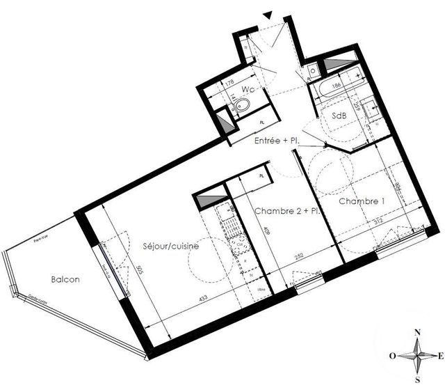 Appartement T3 à vendre - 3 pièces - 60.51 m2 - RENNES - 35 - BRETAGNE - Century 21 Reine Immobilier