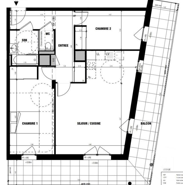Appartement T3 à vendre - 3 pièces - 71.0 m2 - RENNES - 35 - BRETAGNE - Century 21 Reine Immobilier
