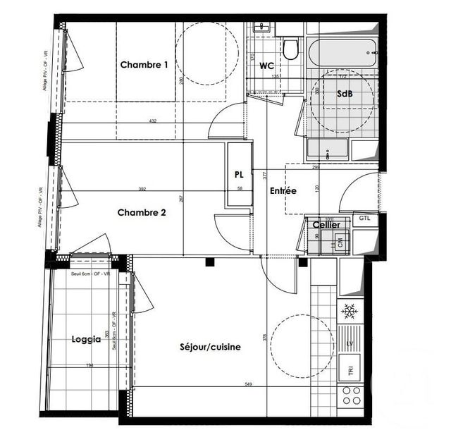 Appartement T3 à vendre - 3 pièces - 58.67 m2 - RENNES - 35 - BRETAGNE - Century 21 Reine Immobilier