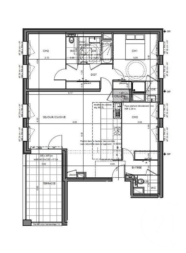 Appartement T4 à vendre - 4 pièces - 89.96 m2 - RENNES - 35 - BRETAGNE - Century 21 Reine Immobilier