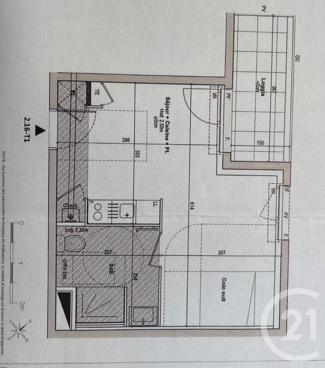 Appartement T1 à louer - 1 pièce - 29.12 m2 - RENNES - 35 - BRETAGNE - Century 21 Reine Immobilier